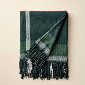 50"x60" Plaid Value Throw Blanket Red/Green - Hearth & Hand™ with Magnolia